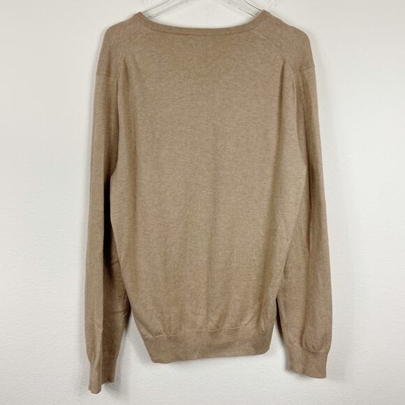 J. Crew | V-Neck Cotton & Wool Sweater Sz L - Picture 2 of 4
